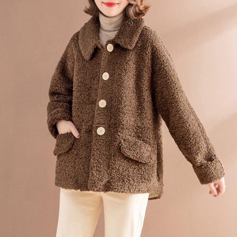 Manteau Court Teddy Bear En Cachemire