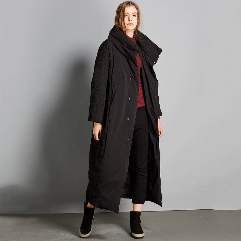 Manteau D'hiver À Col Montant Pour Femme