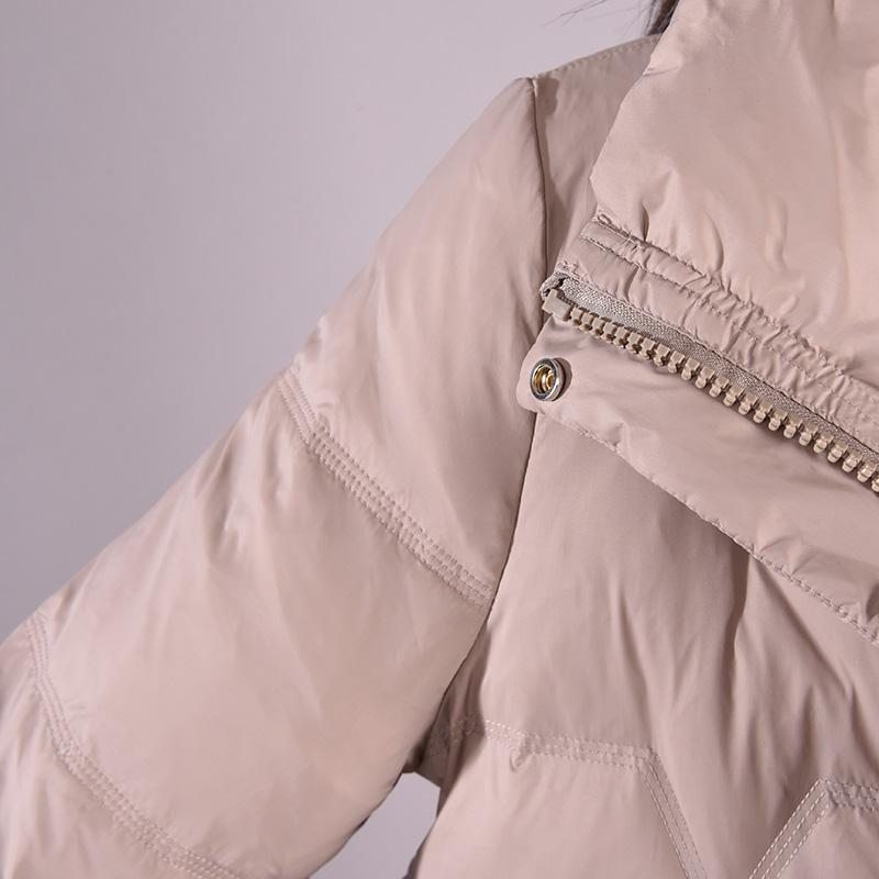 Manteau D'hiver Décontracté À Col Montant Avec Fermeture Éclair