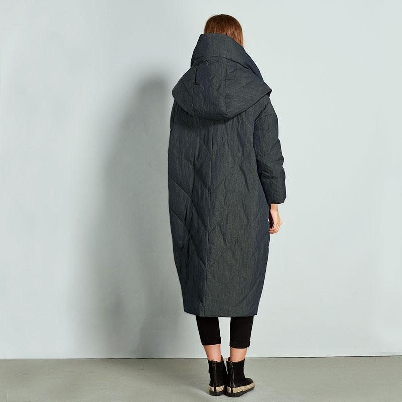 Manteau D'hiver En Duvet À Capuche Avec Poches