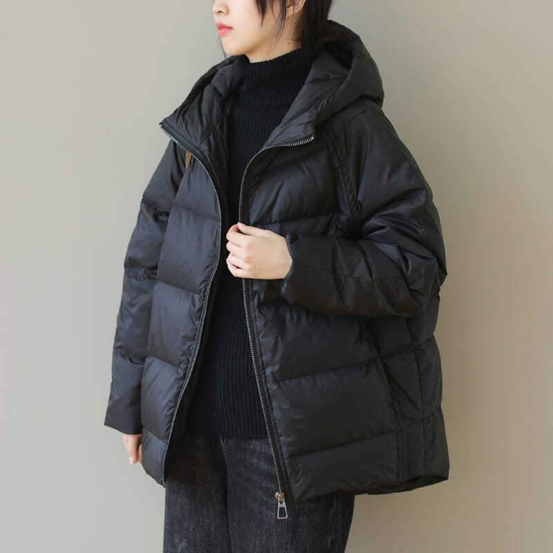 Manteau D'hiver En Duvet Chaud À Capuche En Patchwork Léger