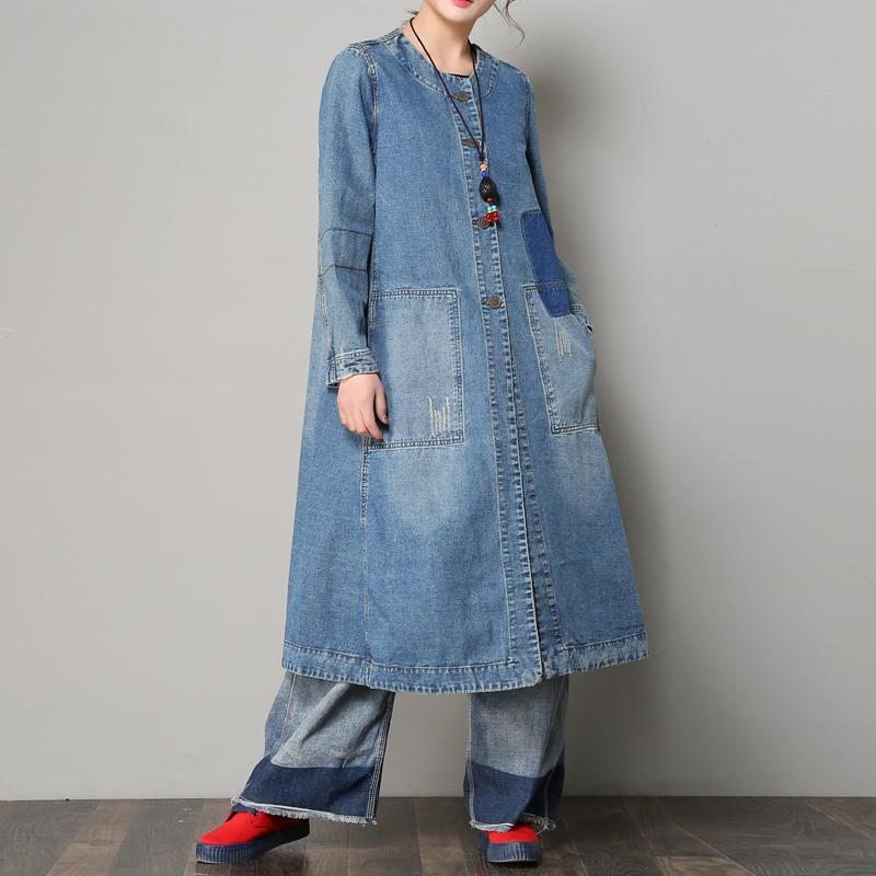 Manteau En Jean Décontracté Ample Pour Femme