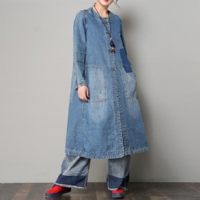 Manteau En Jean Décontracté Ample Pour Femme