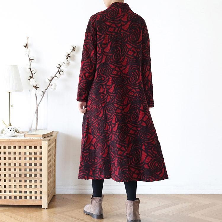 Manteau En Laine Jacquard D'automne