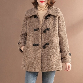 Manteau Teddy Bear Bottons Faux Cachemire