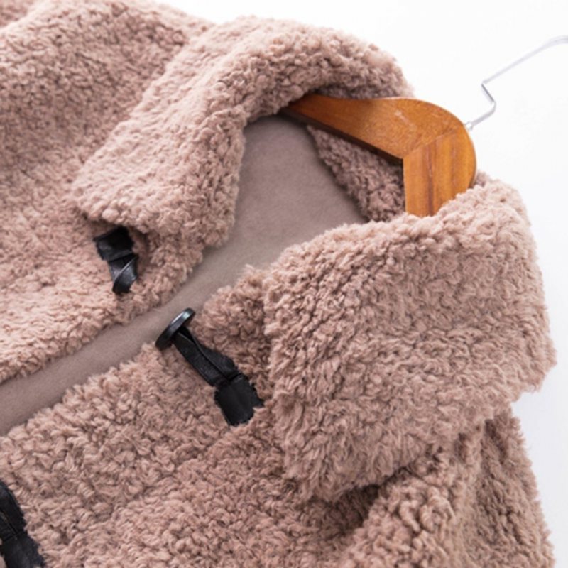 Manteau Teddy Bear Bottons Faux Cachemire