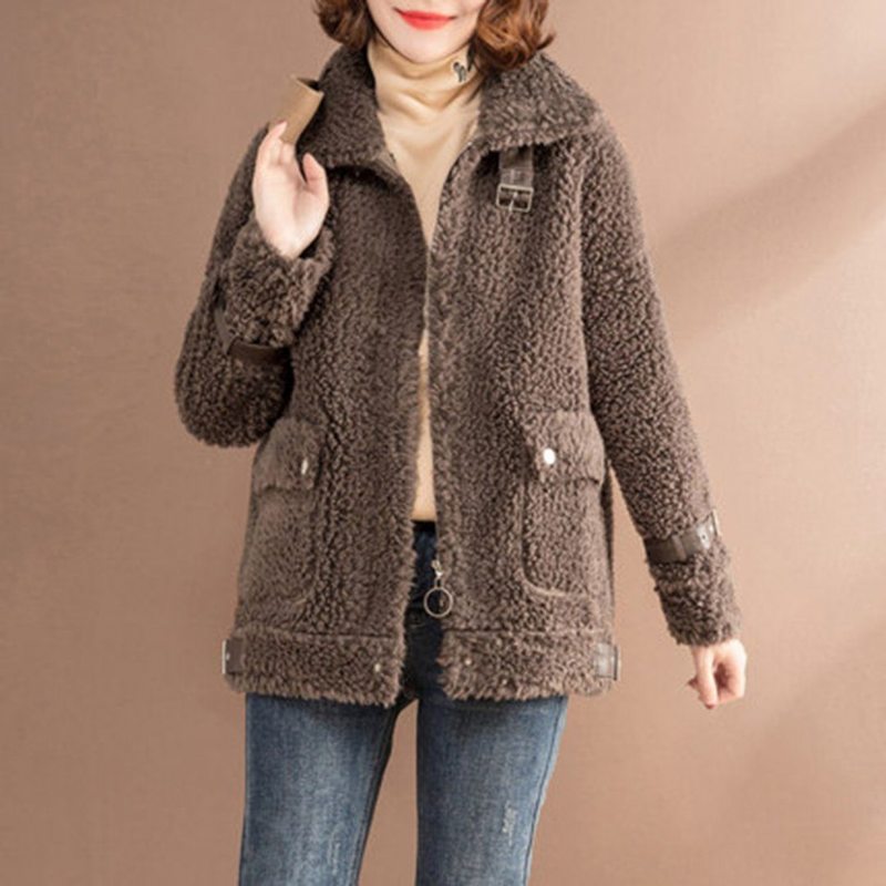 Manteau Teddy Bear En Cachemire Avec Boucle