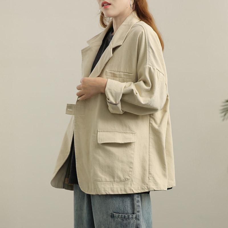 Veste De Costume Rétro En Coton Pour Femme