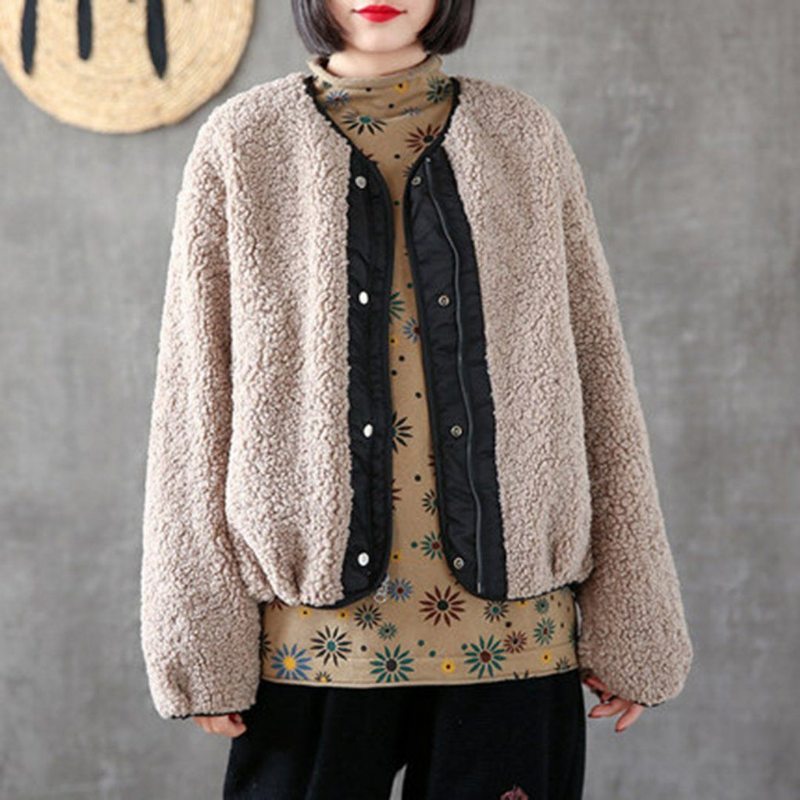 Veste Réversible Teddy Bear Casual Loose Coat (stock Limité)