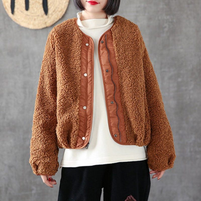 Veste Réversible Teddy Bear Casual Loose Coat (stock Limité)