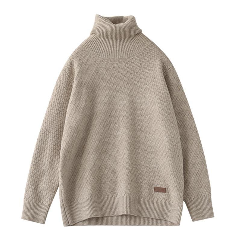 Pull À Col Roulé Rétro Décontracté Pour Femme Automne Hiver