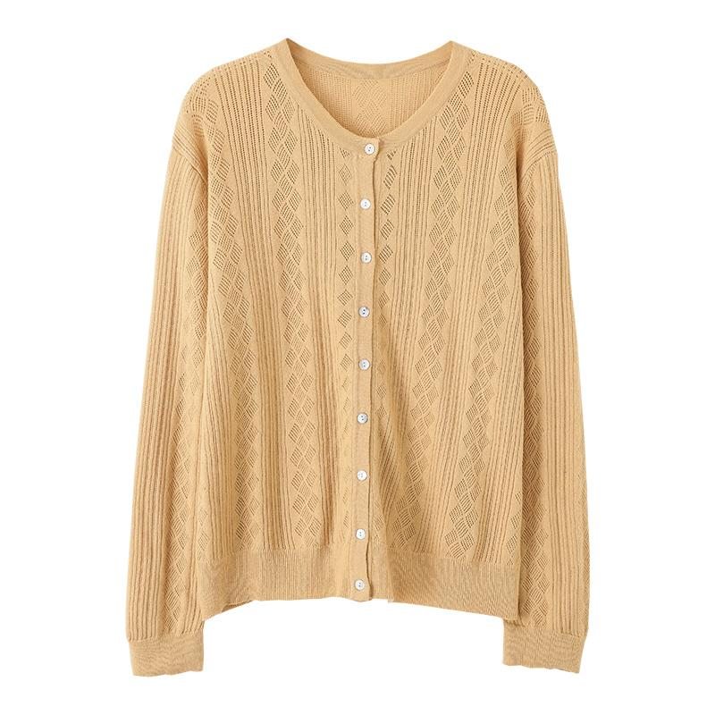 Pull En Tricot De Coton Ample Vintage D'automne