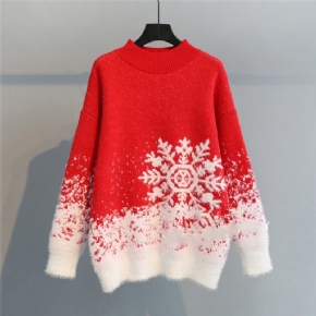 Pull En Tricot Flocon De Neige De Noël