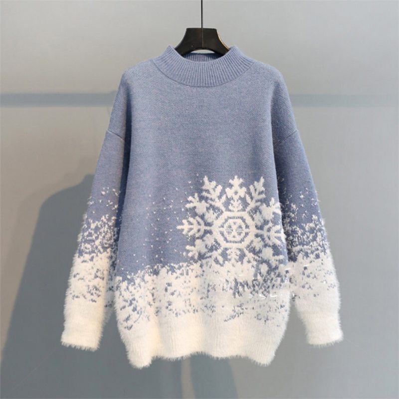 Pull En Tricot Flocon De Neige De Noël