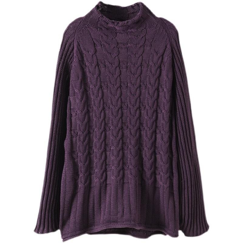 Pull En Tricot Solide Décontracté Pour Femme Automne Hiver