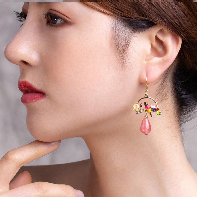 Boucles D'oreilles Rétro De Bijoux Ethniques Anciens Chinois