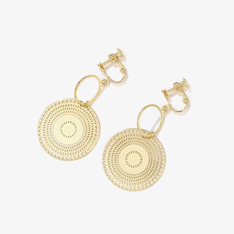 Boucles D'oreilles Vintage Golden Fashion Circle