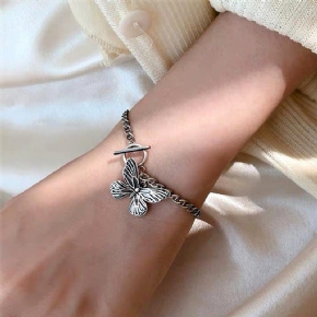 Bracelet Papillon Argent S925 Vintage