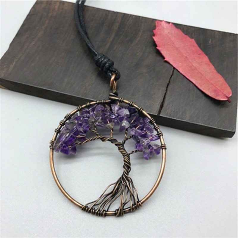 Collier Vintage En Forme D'arbre Roung Meatl