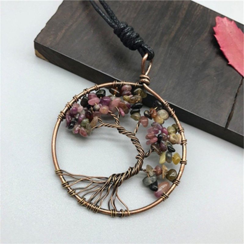 Collier Vintage En Forme D'arbre Roung Meatl