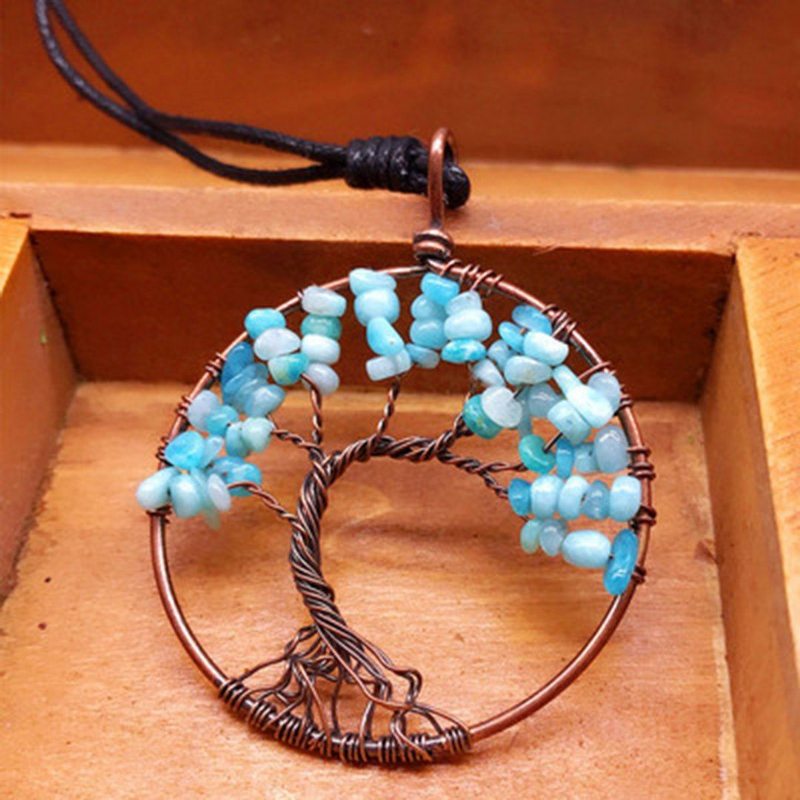 Collier Vintage En Forme D'arbre Roung Meatl