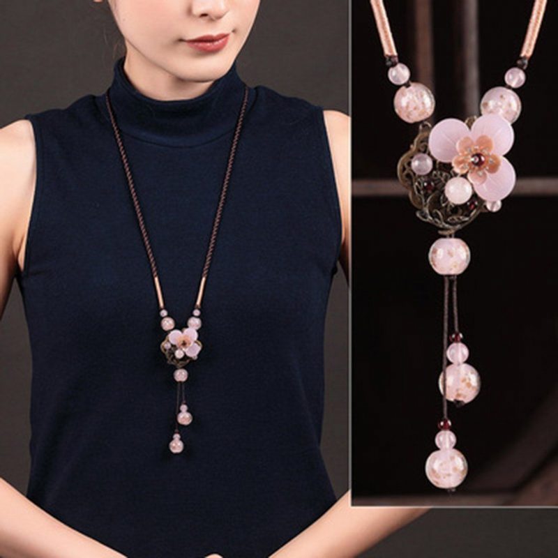 Femmes Rétro Ornement Chaîne Simple Pendentif Accessoires Collier