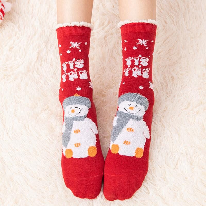 Chaussettes De Noël Chaussettes Épaisses En Coton