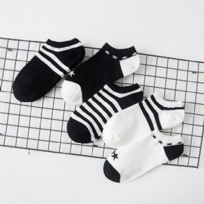 Littérature Femmes Chaussettes Épissage Chaudes En Coton À Rayures