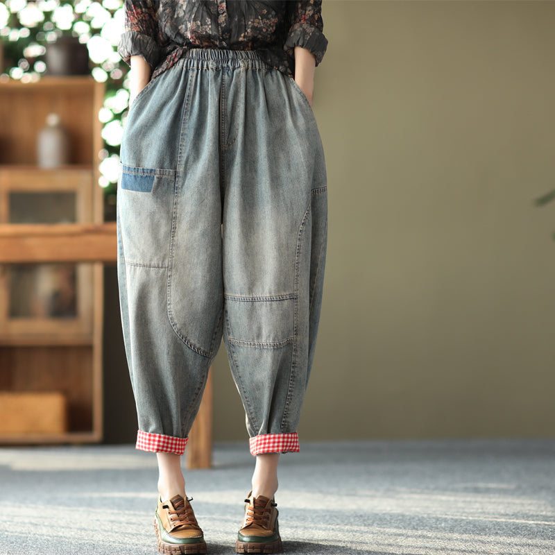 Jeans En Coton Ample Rétro Pour Femmes De Printemps