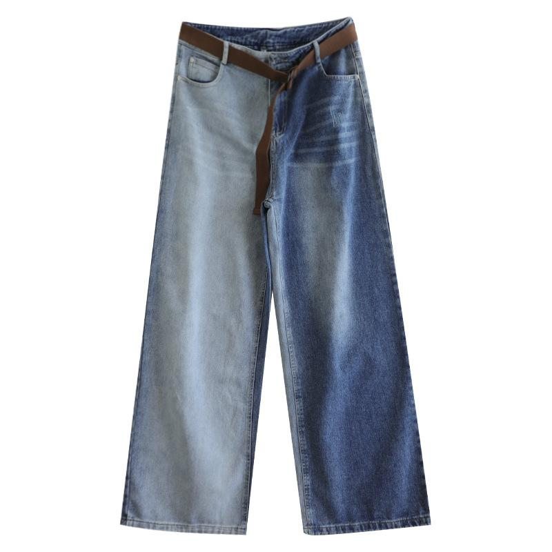 Pantalon En Denim De Coton Inélastique Décontracté D'automne