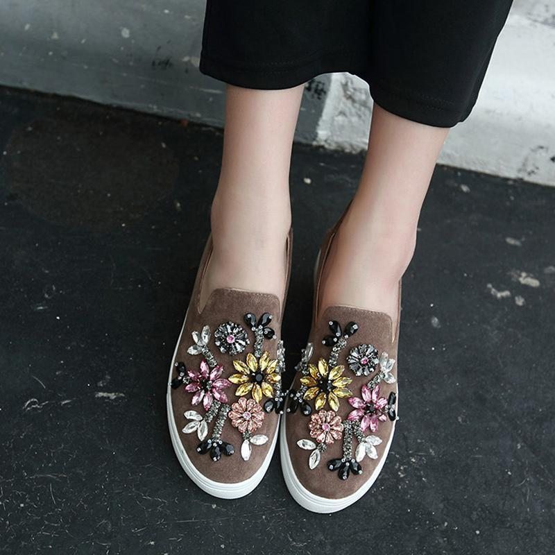 Casual Totem Crystal Mocassins Chaussures Simples