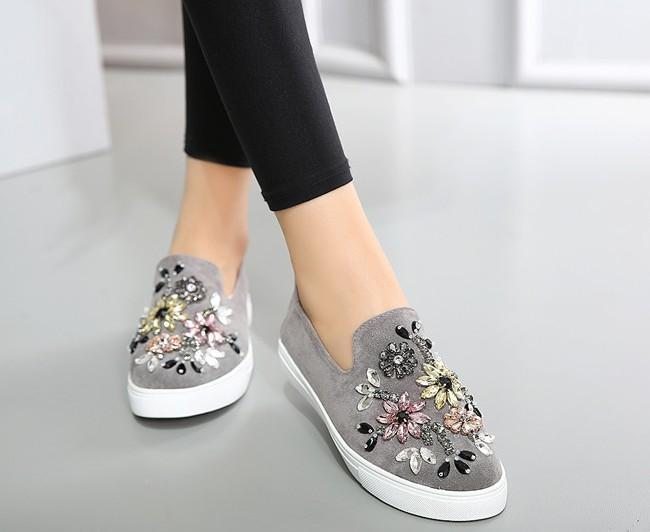 Casual Totem Crystal Mocassins Chaussures Simples