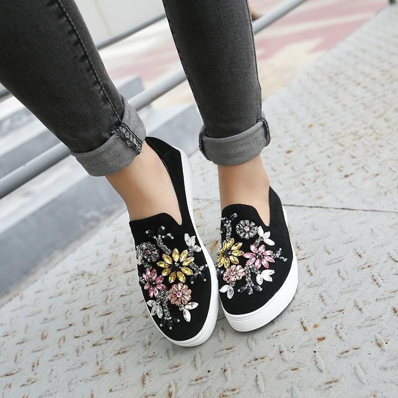 Casual Totem Crystal Mocassins Chaussures Simples