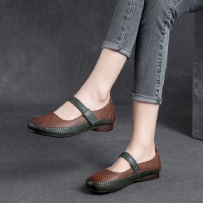 Chaussures Décontractées En Cuir De Vache Vintage Pour Femmes