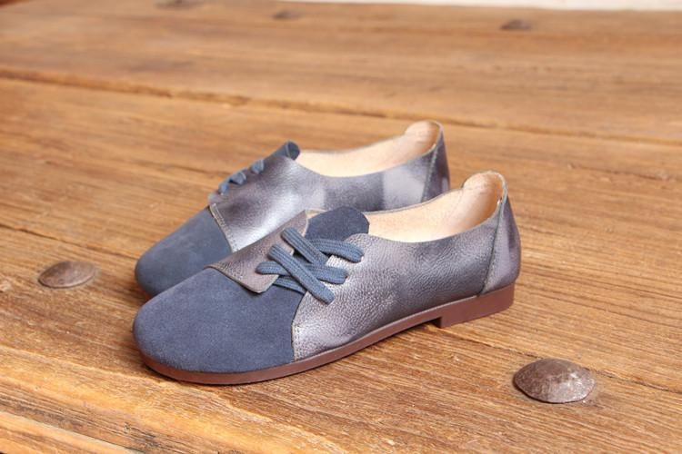 Chaussures Rétro Pour Femmes Chaussures Décontractées En Cuir Pour Printemps