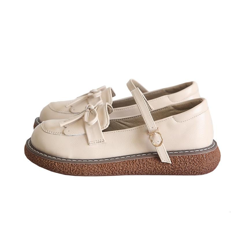 Femmes Rétro Pu Mignon Casual Chaussures