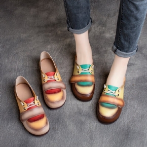 Mocassins Assortis Décontractés Pour Femmes Printemps Rétro