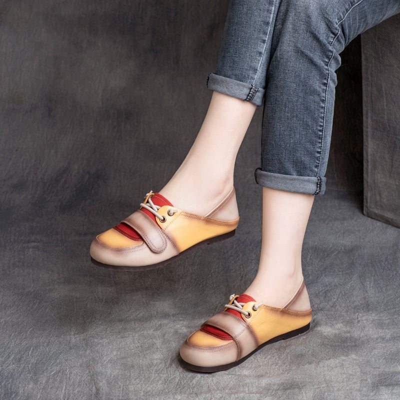 Mocassins Assortis Décontractés Pour Femmes Printemps Rétro