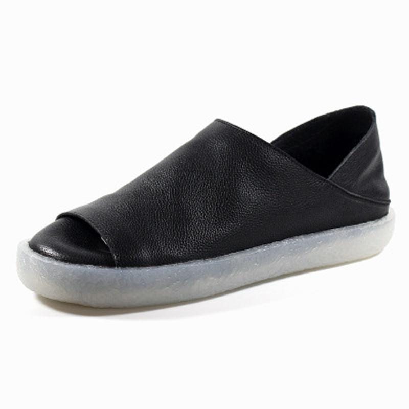 Mocassins En Cuir À Plateforme Confortables À Deux Méthodes