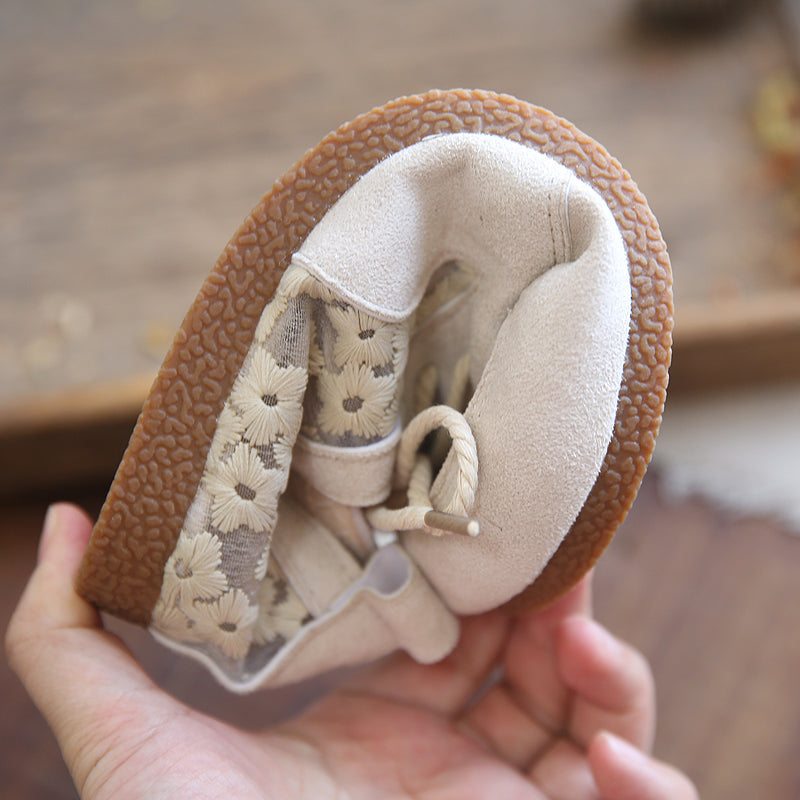 Mocassins En Lin Et Coton D'été En Maille Florale Rétro Pour Femmes