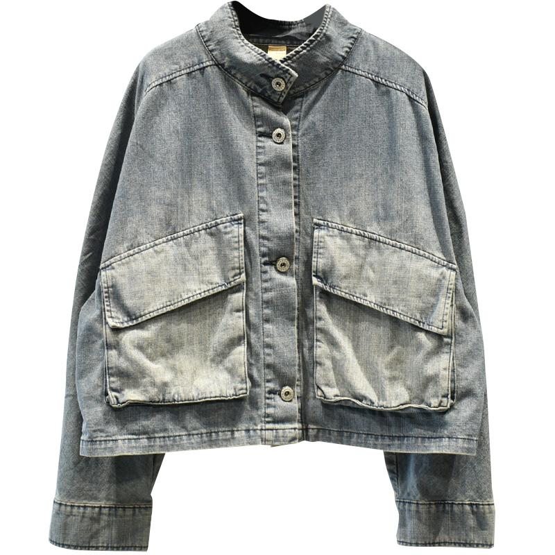 Manteau Harajuku Cardigan En Jean Rétro