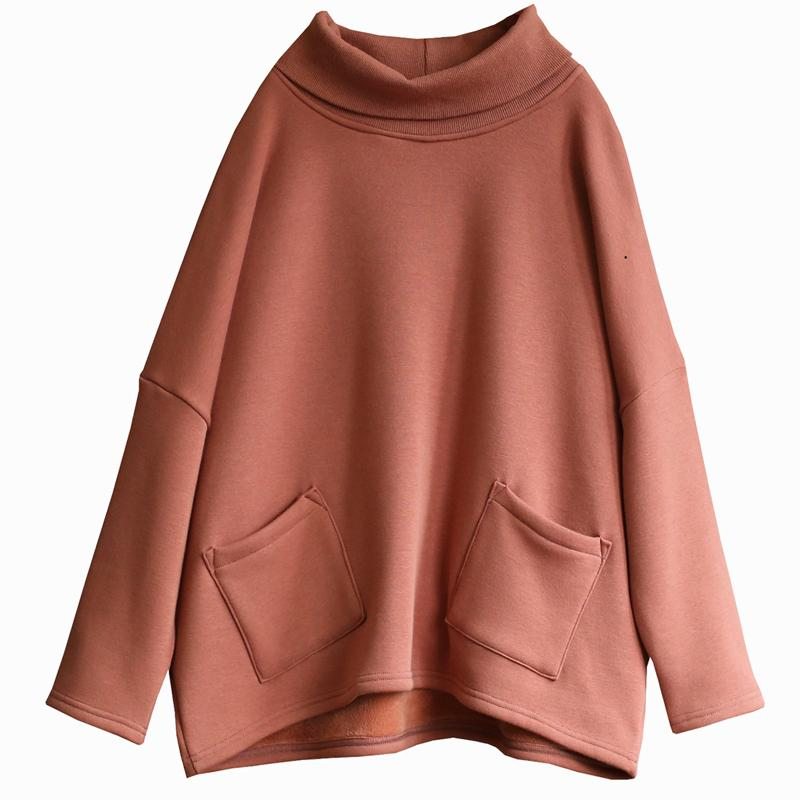 Sweat-shirt Ample En Velours De Style Folk D'hiver