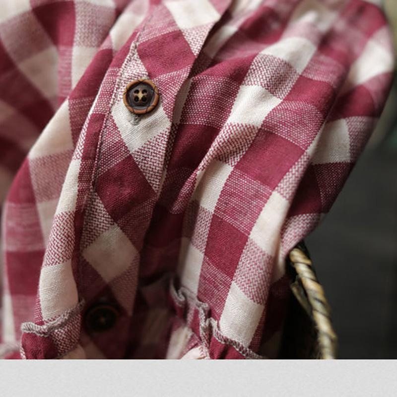 Chemise À Carreaux Pour Femme D'été