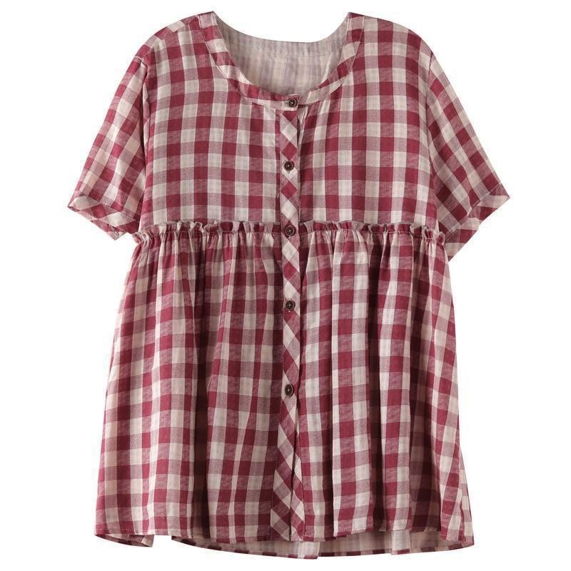 Chemise À Carreaux Pour Femme D'été