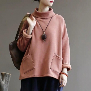 Sweat-shirt Ample En Velours De Style Folk D'hiver