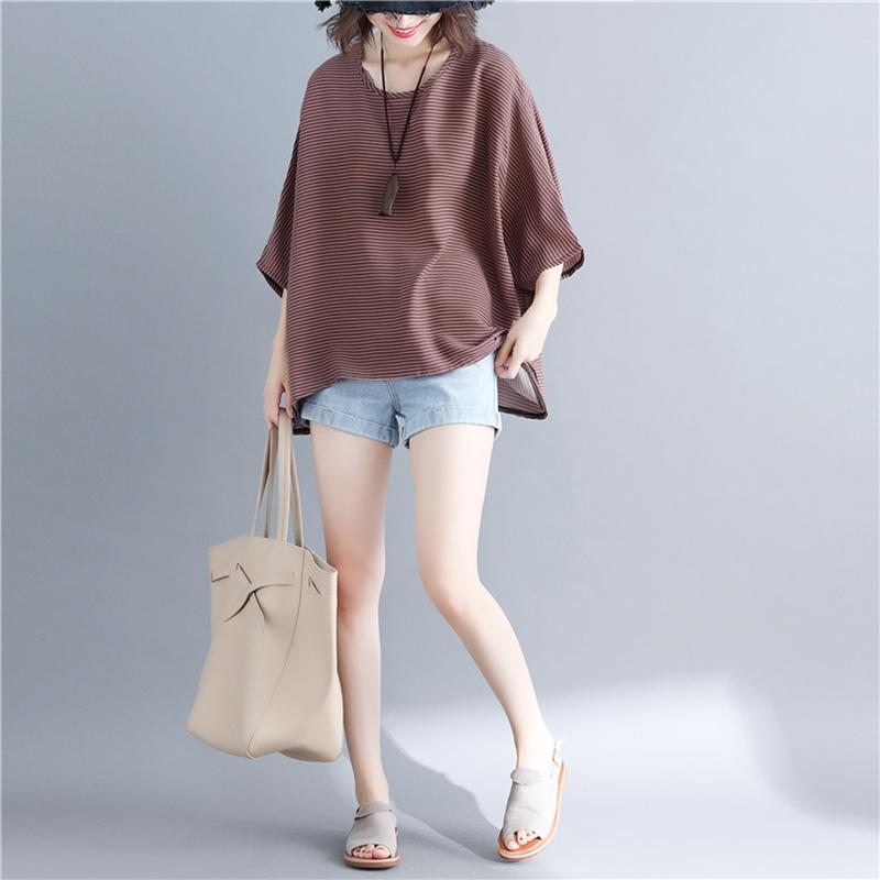 T-shirt En Mousseline De Soie Blouse Début Automne