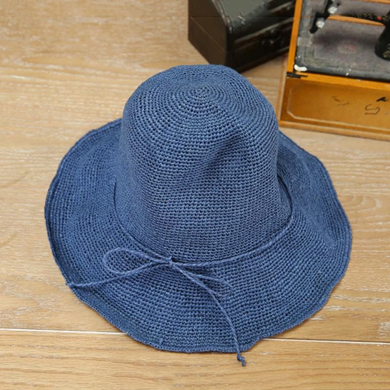 Chapeau De Plage Bowknot En Paille D'été