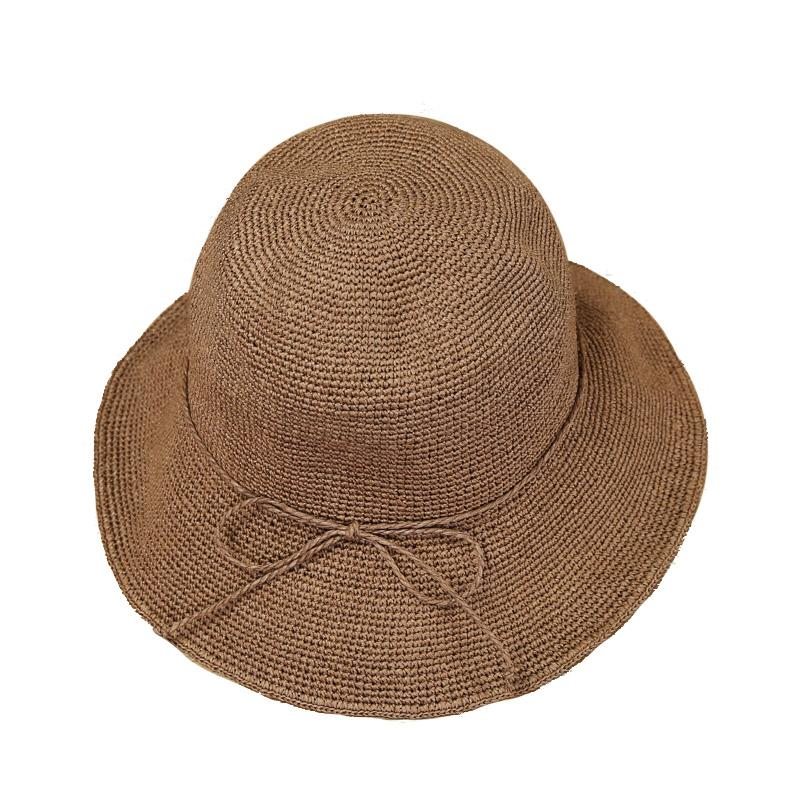 Chapeau De Plage Bowknot En Paille D'été