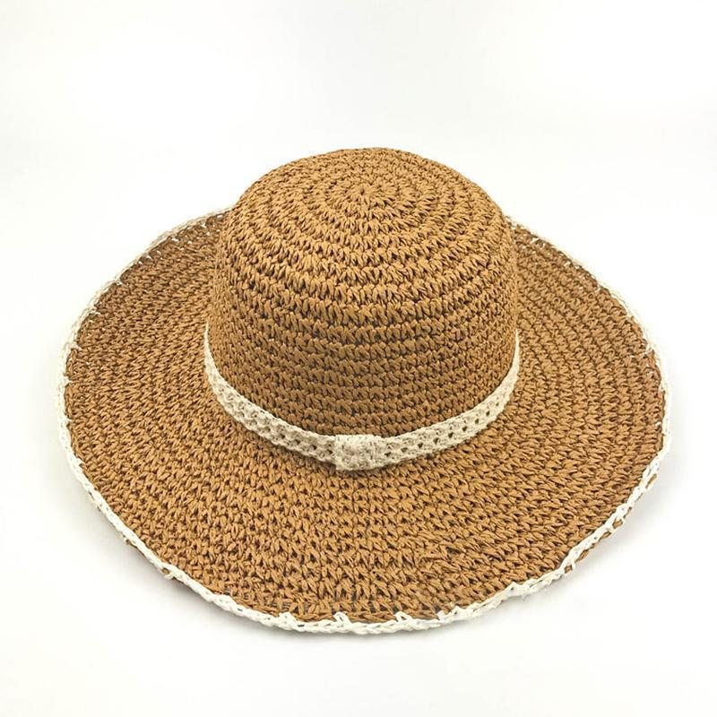 Chapeau De Soleil Plat En Paille Summer Beach