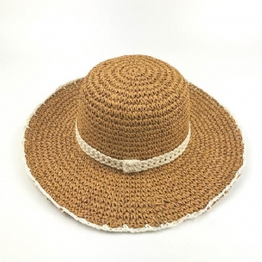 Chapeau De Soleil Plat En Paille Summer Beach